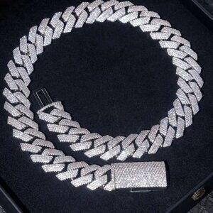 14MM Moissanite Cuban Link Chain Moissanite 20inches